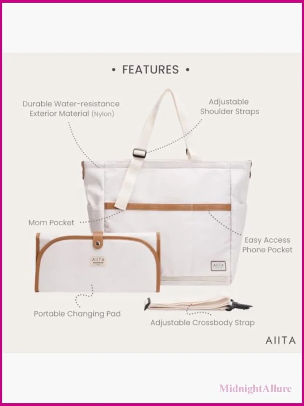 Convertible Diaper Bag Backpack Tote with Changing Pad, Large 12-Pocket Travel